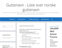 Tablet Screenshot of guttenavn.net